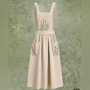 Floral Embroidered Cream Dress